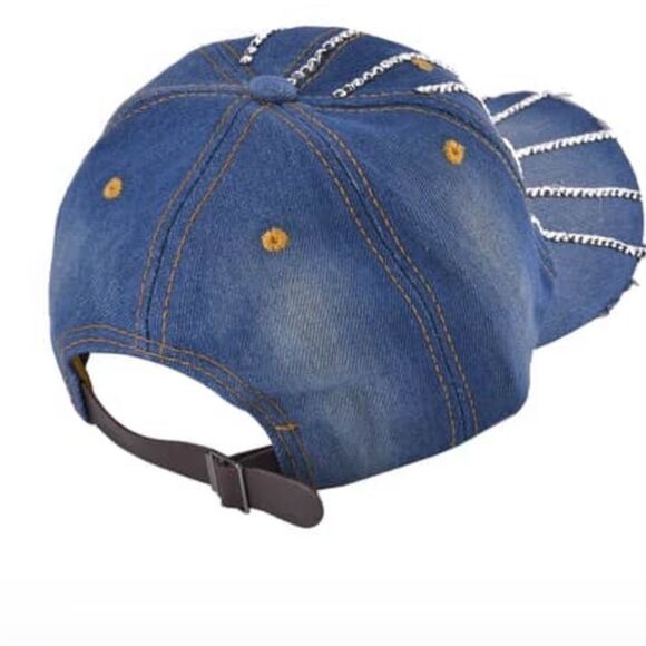 Crystal rhinestone Star Base ball Cap Hat - Picture 3 of 6